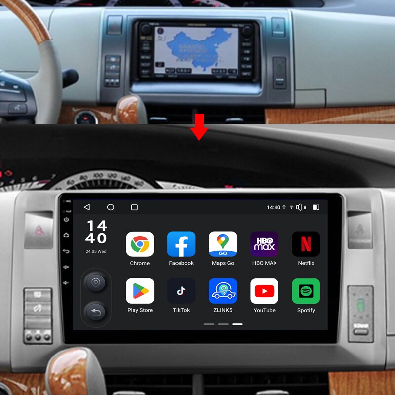 Idoing 10.2 inch Android Car Stereo Radio Media For Toyota Previa XR50 3 III 2006 - 2019 Estima AHR20 XR50 3 III 2006 - 2016 LHD Head Unit