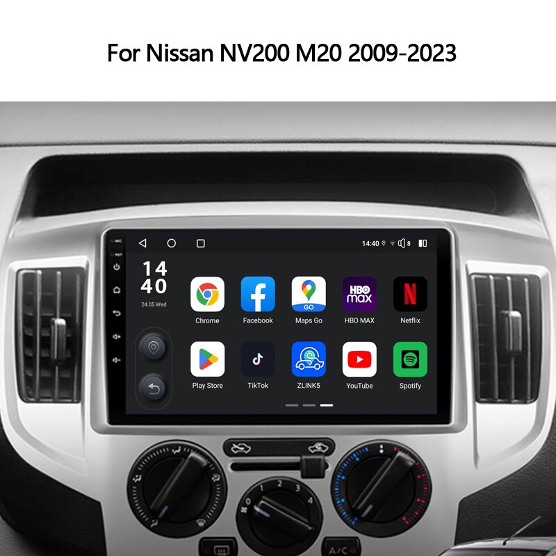 Idoing Car Stereo Head Unit 8G+128G For Nissan NV200 M20 2009-2023 Radio Multimedia Video Player Navigation GPS Android No 2din