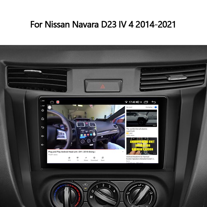 Idoing 9inch Car Stereo Head Unit For Nissan Navara D23 IV 4 2014-2021 Car Android Radio Multimedia Player Navigation GPS No 2din