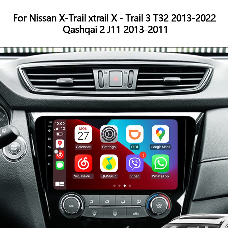 Idoing 10.2"Car Android Radio Multimedia Player For Nissan X-Trail Qashqai 2014-2017 64G GPS Navigation Head Unit Plug And Play