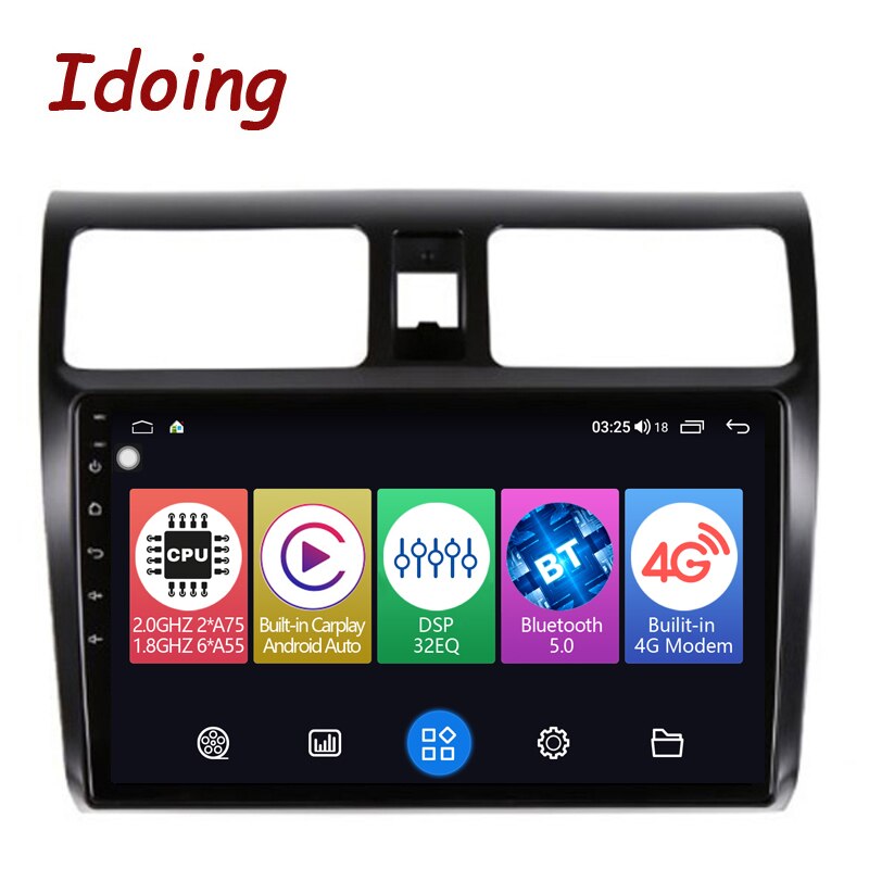 Idoing 10.2&quot;Android Car Radio Multimedia Player For Suzuki Swift 3 2003-2010 Head Unit Plug And Play GPS Intelligent System