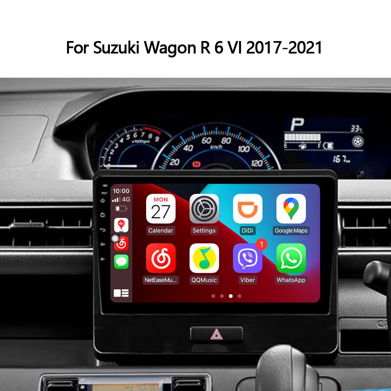 Idoing10.2INCH Car Stereo Radio Multimedia Player Head Unit Plug And Play For Suzuki Wagon R 6 VI 2017-2021 Android Auto And Carplay