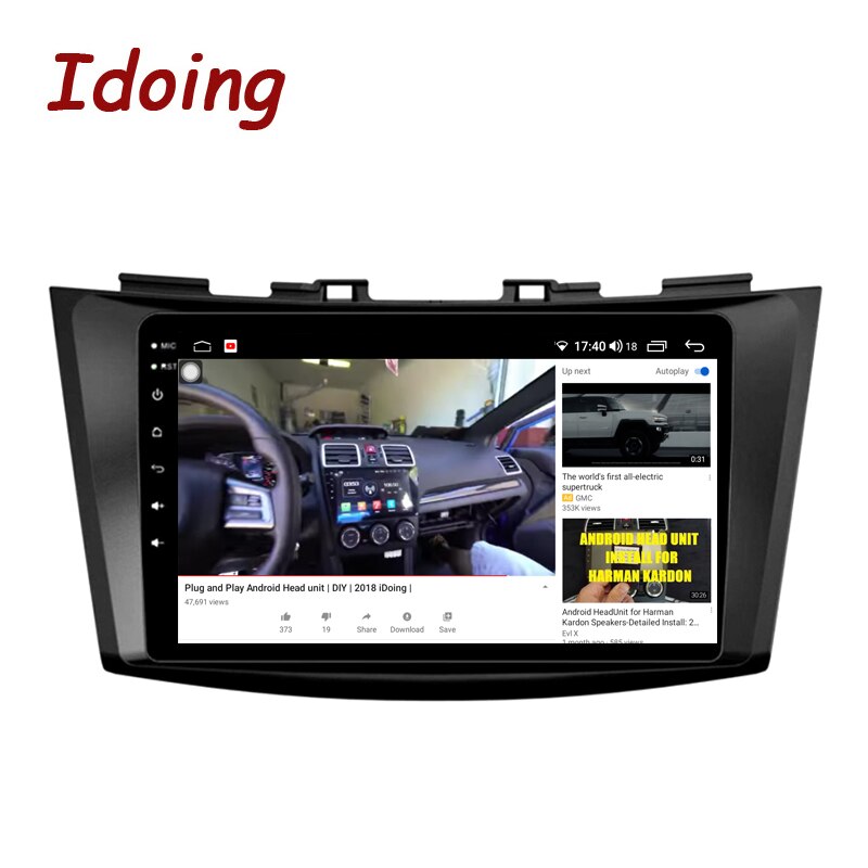 Idoing 9INCH Head Unit Car Stereo Multimedia Player For Suzuki Swift 4 2011-2017 Navigation GPS Carplay Android Auto Plug And Play