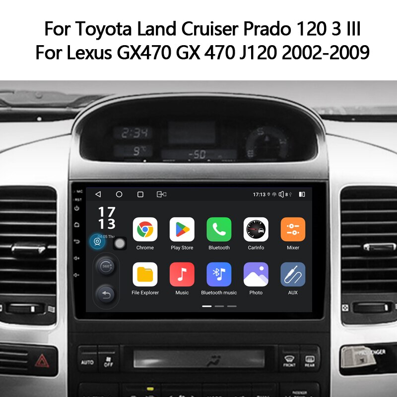 Idoing Car Stereo Android Radio Head Unit Player For Toyota Land Cruiser Prado 120 3 III For Lexus GX470 GX 470 J120 2002-2009