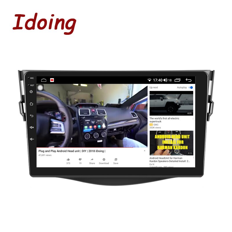 Idoing Car Stereo Android Radio Head Unit Player For Toyota RAV4 3 XA30 2005-2016 Car Intelligent System Navigation GPS No 2din