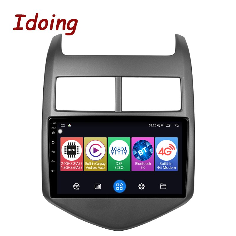 Idoing 9inch Car Android AutoRadio Player For Chevrolet Aveo 2 2011-2015 GPS Navigation Carplay Intelligent Head Unit Plug And Play