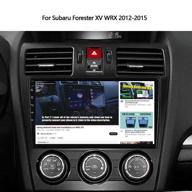 Idoing 9 inch Car Stereo Radio Player For Subaru Forester 4 SJ Impreza 2012-2015 For Subaru WRX 2012-2015 GPS Navigation Head Unit
