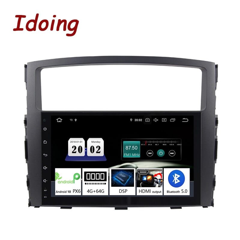 Idoing9 inch Android 4G+64G PX6 Car Intelligent System For MITSUBISHI PAJERO V97 Car Multimedia Player GPS+Glonass Radio Head Unit