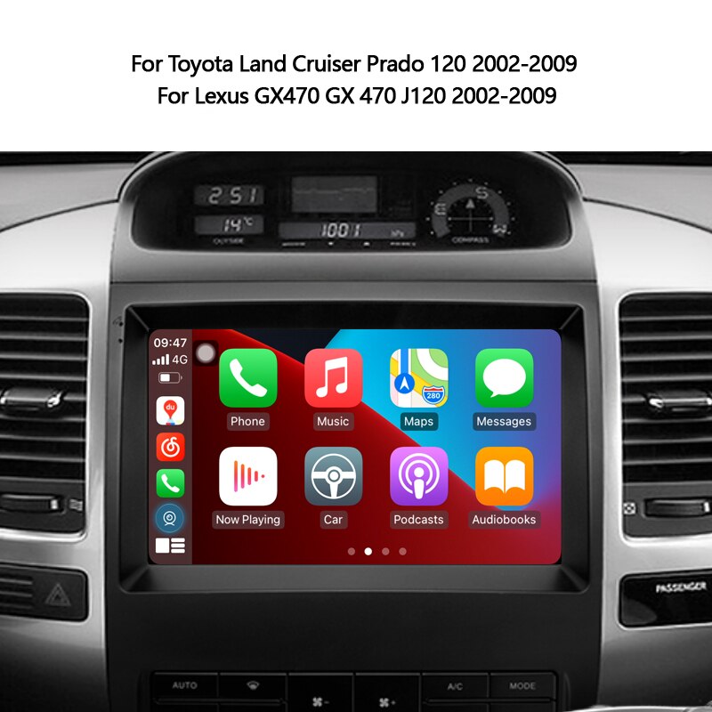 Idoing 9 inch Car Stereo Radio Multimedia Player Head Unit  For Toyota Land Cruiser Prado 120 For Lexus GX470 GX 470 J120 2002-2009