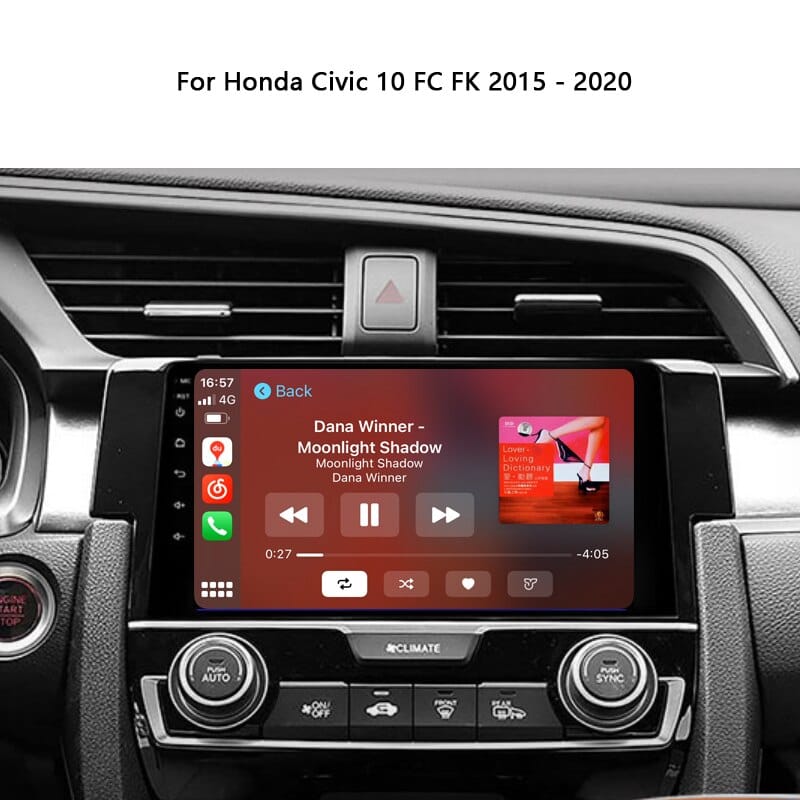 Idoing 9"Car Android Stereo Head Unit For Honda Civic 10 FC FK 2015 2020 Radio Multimedia Video Player Navigation GPS No 2din| |   - AliExpress