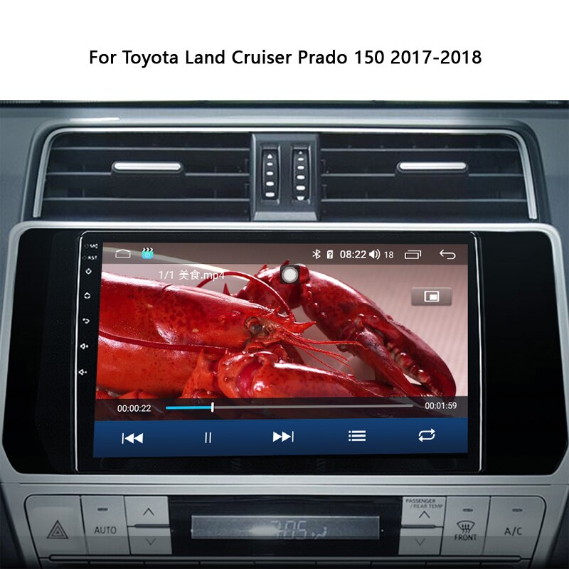 Idoing Android Head Unit 2K For Toyota Land Cruiser Prado 150 2017-2019 Car Radio Multimedia Video Player Navigation GPS No 2din