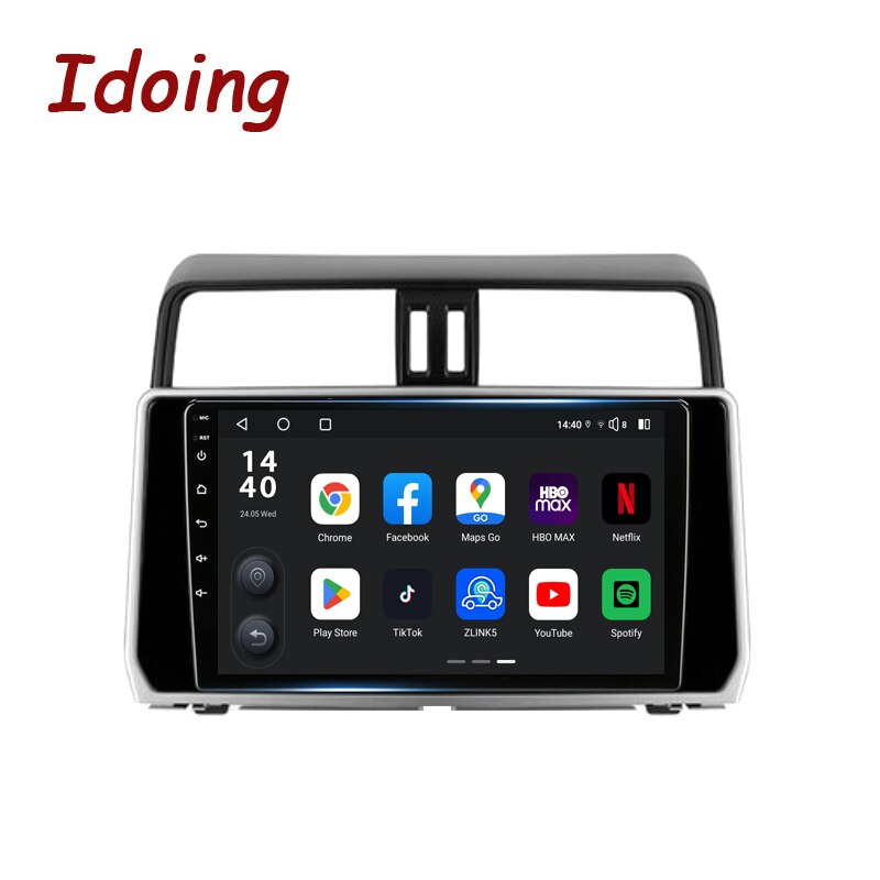 Idoing Android Head Unit 2K For Toyota Land Cruiser Prado 150 2017-2019 Car Radio Multimedia Video Player Navigation GPS No 2din