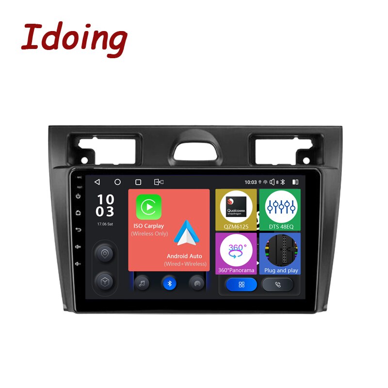 Idoing Car Android Stereo Head Unit 2K For Ford Fiesta Mk VI 5 Mk5 2002 2008Radio Multimedia Video Player Navigation GPS No 2din| |   - AliExpress