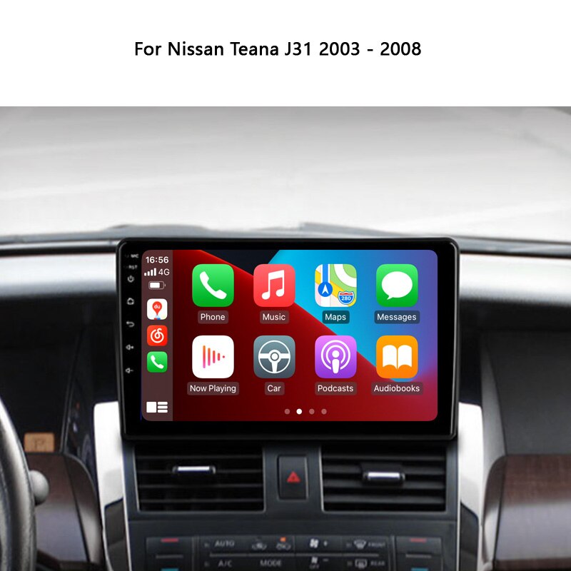 Idoing 9 inch Car Stereo Head Unit 2K For Nissan Teana J31 2003-2008 Androidauto Radio Multimedia Video Player GPS Navigation Audio