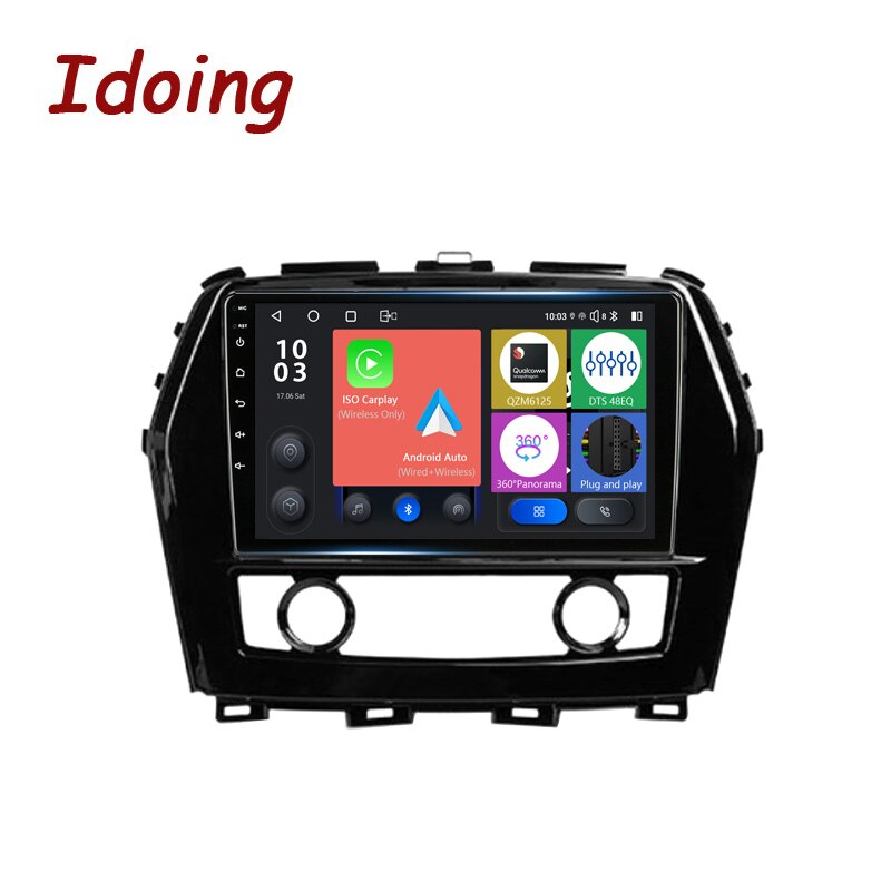 Idoing 9 inch Car Stereo Head Unit 2K For Nissan Maxima A36 2015-2020 Androidauto Radio Multimedia Video Player GPS Navigation Audio