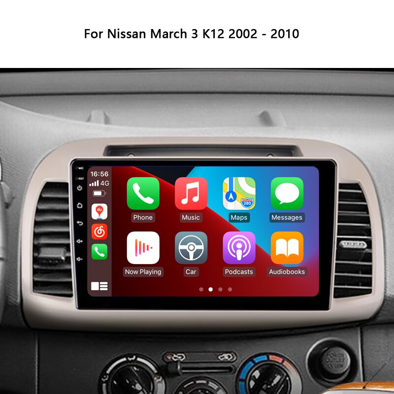 For Nissan March 3 K12 2002-2010 Android Car Stereo Unit Multimedia Radio  Video Player GPS Wireless Carplay Android Auto 4G