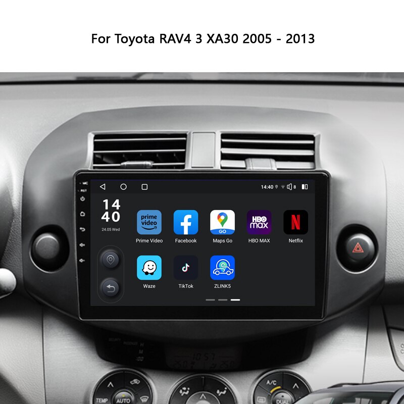 Idoing10.2 inch Android Head Unit 2K For Toyota RAV4 3 XA30 2005-2013 Car Radio Multimedia Video Player Navigation Stereo GPS No 2din