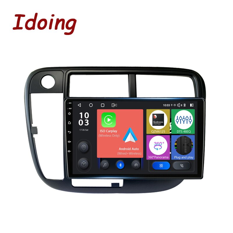Idoing 9 INCH Android Car Radio Head Unit For Honda Civic 1998-2000 Stereo Multimedia Video Player Auto Navigation Stereo GPS No 2din