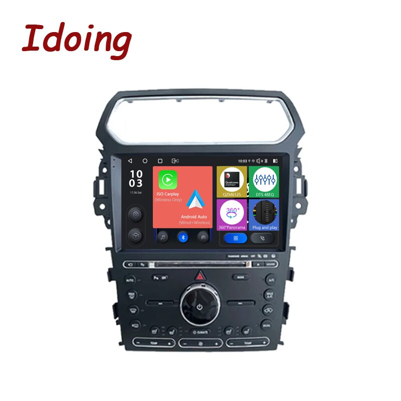 Idoing 10.2&quot;Car Stereo Head Unit 2K For Ford Explorer 5 2011 2019 Android Radio Multimedia Video Player Navigation 8G+128GNo2din