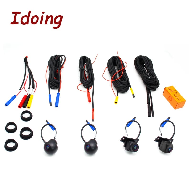4PCS 360 Car Camera 1080P Panoramic Surround View Right+Left+Front+ Rear View Camera System for Idoing Android Auto Radio