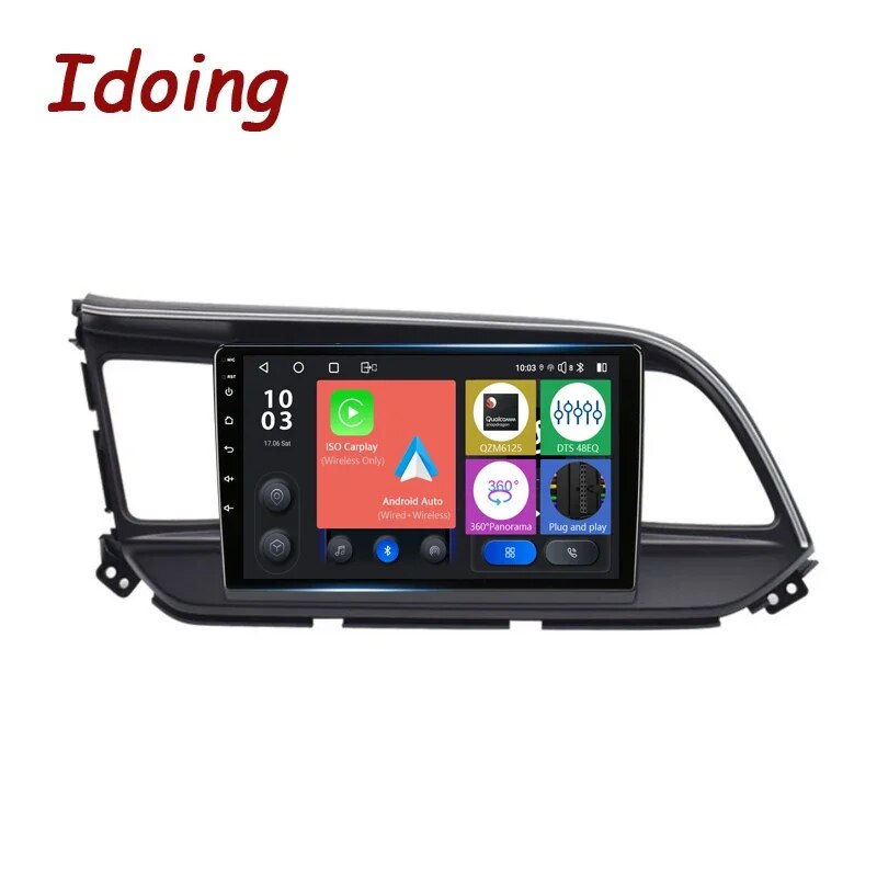 Idoing 9"Autoradio Android Head Unit 2k For Hyundai Elantra 6 2018-2020 Car Radio Stereo Multimedia Video Player Navigation GPS
