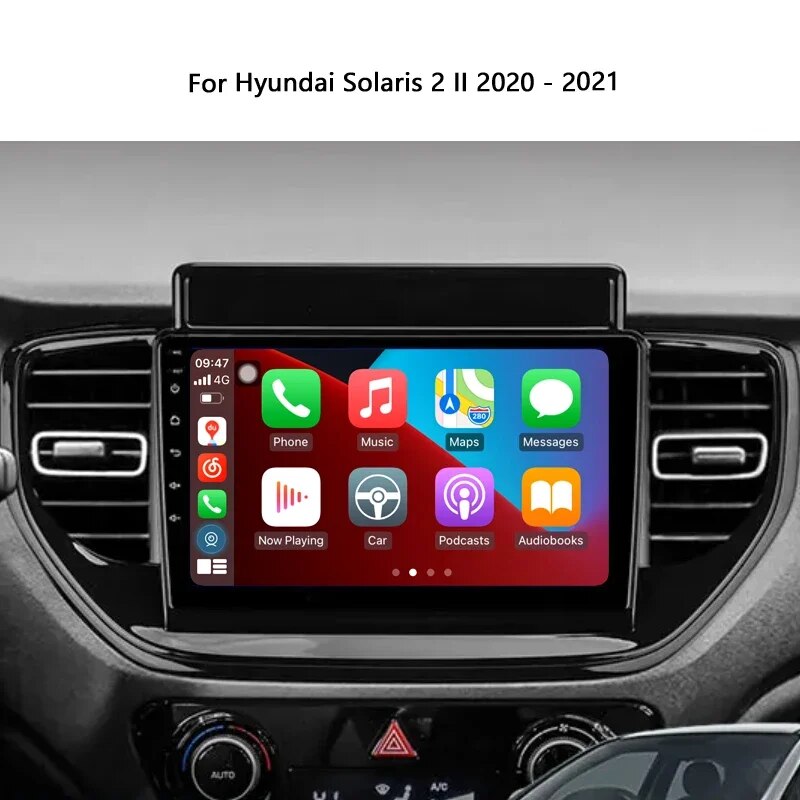 Idoing 9"Android 2K Head Unit For Hyundai Solaris 2 II 2020-2021 Car Radio Stereo Multimedia Video Player Navigation GPS No2din