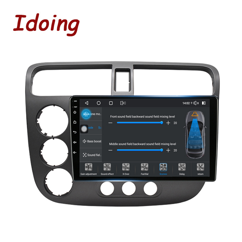 Idoing Qualcomm Android Car Radio Player For Honda Civic 7 LHD RHD 2000-2006 Carplay And Auto Bluetooth Head Unit GPS Navigation