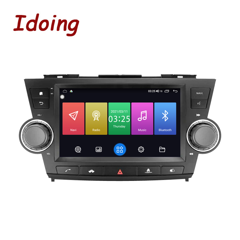 Idoing Car Stereo Android Radio Multimedia Player Navigation GPS For Toyota Highlander 2 XU40 2007-2013 Head Unit Plug And Play
