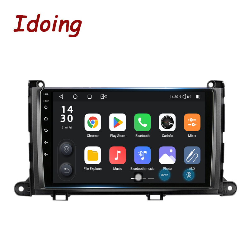 Idoing 9"Android Stereo Head Unit 2K For Toyota Sienna 3 XL30 2010-2014 Car Radio Multimedia Video Player Navigation GPS No 2din
