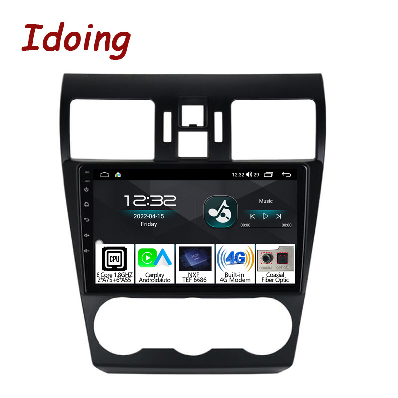 Idoing 9"Car Android Autoradio Carplay Multimedia Player For Subaru Forester 4 SJ XV WRX 2012-2015 GPS Navigation Head Unit No2d
