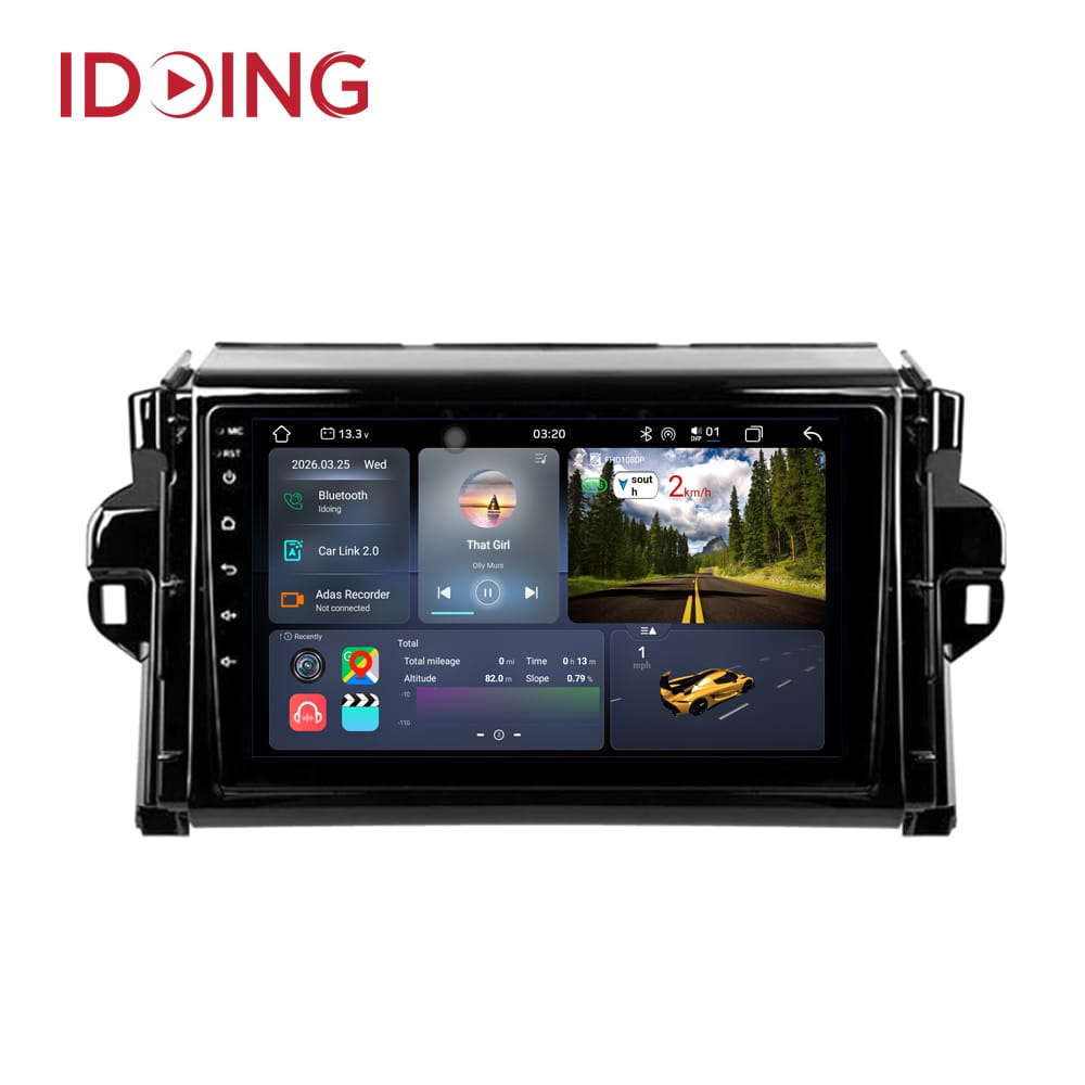 Idoing 9 inch  Head Unit CarPlay Radio For Toyota Fortuner 2 SW4 2015-2022 Android Auto Car Multimedia Player Stereo GPS Navigation