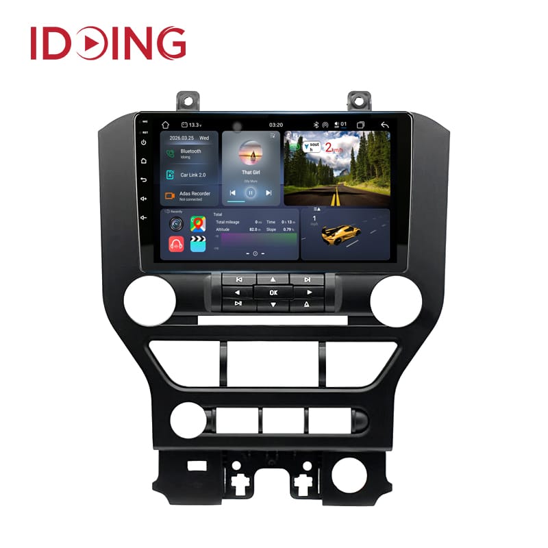 Idoing 9inch Android 13 Radio Head Unit For Ford Mustang 2015-2021 Car Radio Multimedia Video Player Navigation Stereo GPS Wireless Carplay and Android Auto
