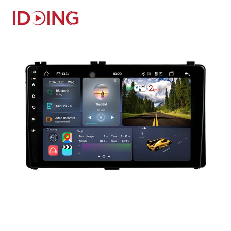 Idoing 9INCH Android13 Car Radio Multimedia Player For Toyota Corolla 11 Auris E180 2017 2018 Car Radio Multimedia Video Player Navigation Stereo GPS Wireless Carplay and Android Auto