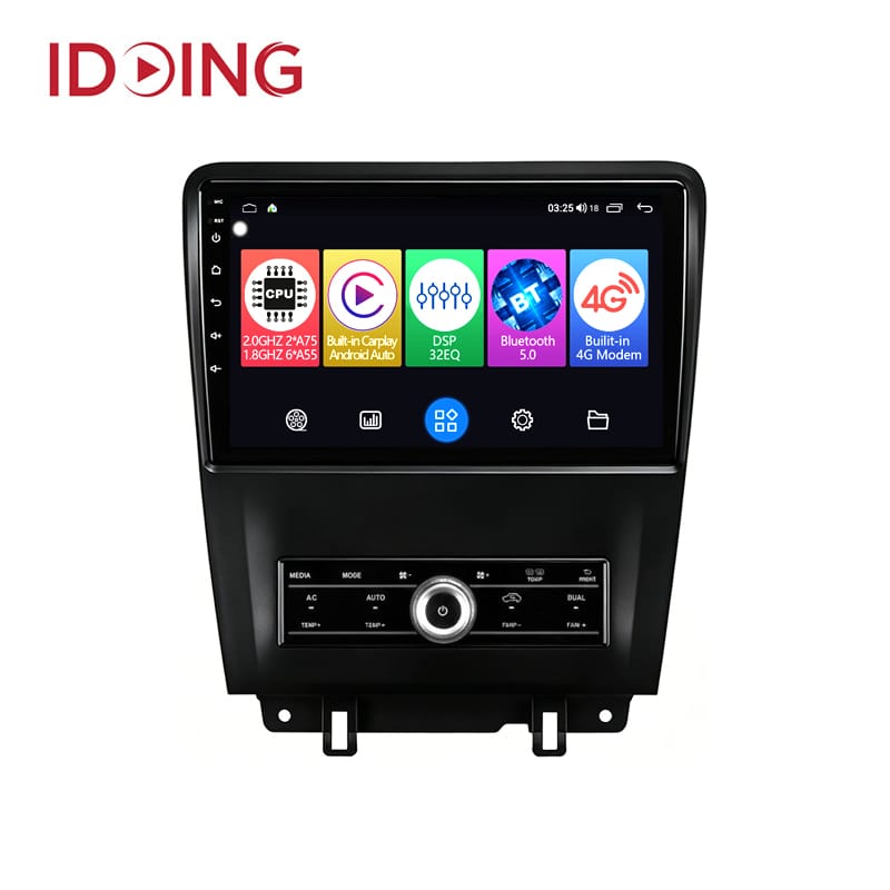 Idoing 10.2inch Android 12 Radio Head Unit For Ford Mustang 2009-2014 Car Radio Multimedia Video Player Navigation Stereo GPS Android Auto and Wireless Carplay
