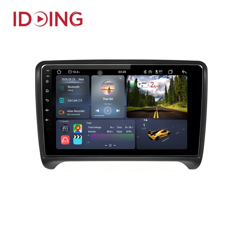 Idoing 9inch Android 13 Radio Head Unit For Audi TT MK1 2006-2014 Car Audio Stereo Radio Multimedia Video Player Navigation GPS Plug And Play DSP Carplay Android Auto