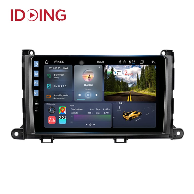 Idoing 9INCH Android13 Car Radio Head Unit For Toyota Sienna 3 XL30 2010-2014 Car Radio Multimedia Video Player Navigation Stereo GPS Android Auto and Wireless Carplay
