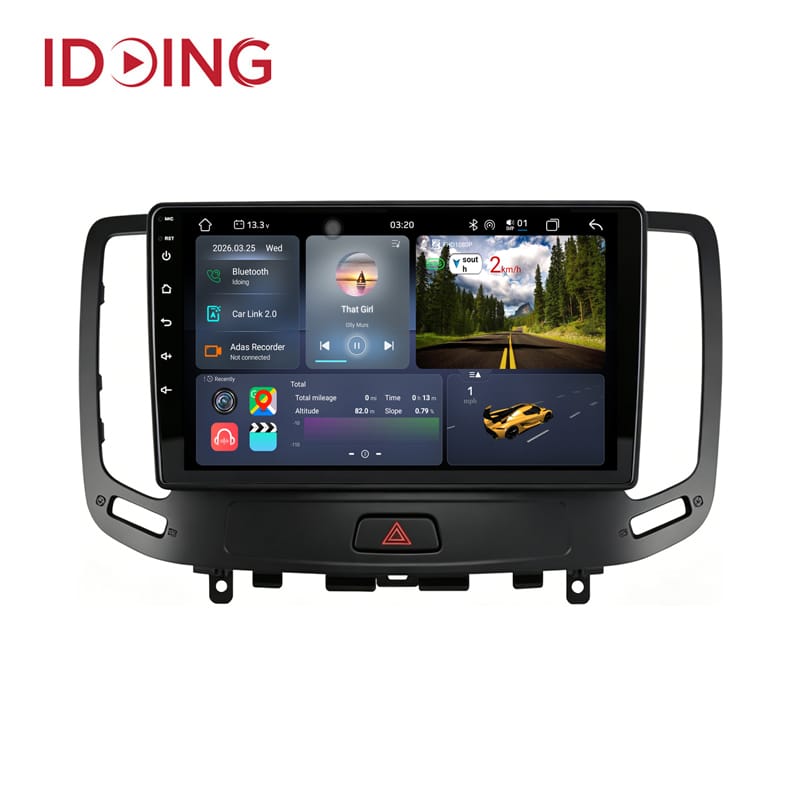 Idoing 9inch Android 13 Radio Head Unit For Infiniti G-Series G25 G35 G37 2006-2013 Car Audio Multimedia Video Player Navigation GPS Plug And Play DSP Carplay Android Auto