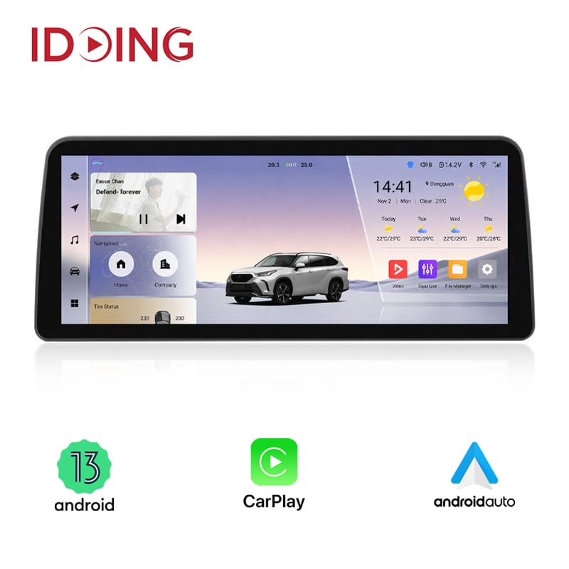 Idoing 12.3inch Android 13 Car Radio Head Unit 6GB+128GB For Honda Accord 2018-2022 Wireless Carplay Android Auto Car Audio Stereo Radio Multimedia Video Player Navigation GPS