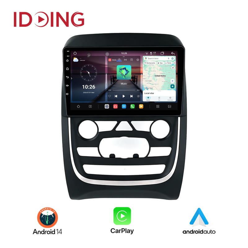 Idoing 9inch Android 14 Radio Head Unit For Dodge Durango 2014-2020 Car Audio Stereo Radio Multimedia Video Player Navigation GPS Plug And Play DSP Carplay Android Auto