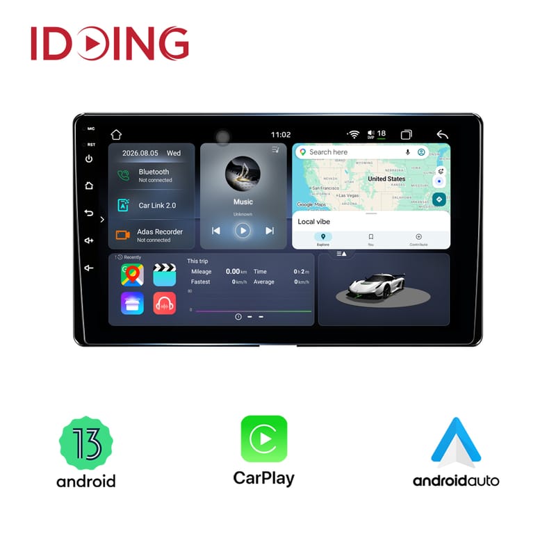 Idoing 9inch Android 13 Radio Head Unit For Toyota Sienna 3 XL30 2014-2020 Car Stereo Multimedia Video Player Auto Navigation Stereo GPS Wireless Carplay Android Auto