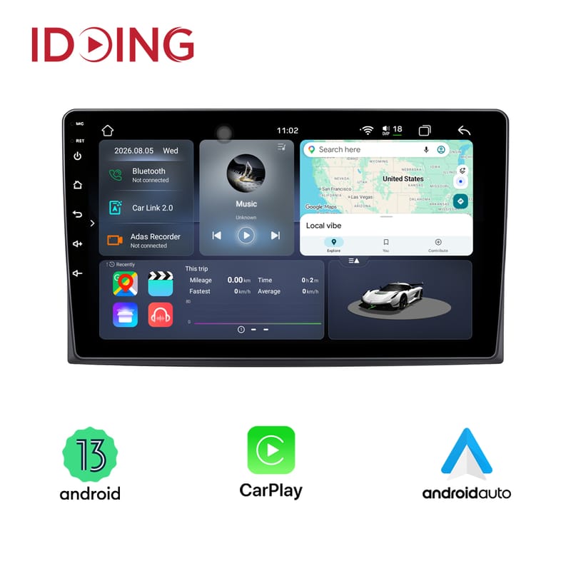 Idoing 9inch Android 13 Radio Head Unit For Toyota Corolla Verso Spacio 2001-2007 Car Stereo Multimedia Video Player Auto Navigation Stereo GPS Wireless Carplay Android Auto