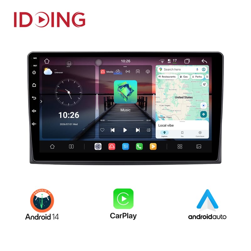 Idoing 9inch Android 14 Radio Head Unit For 2001-2007 Toyota Corolla Verso Spacio Car Multimedia Video Player Audio Stereo Navigation GPS Plug And Play DSP Wireless Carplay Android Auto