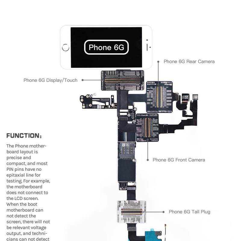 QIANLI iBridge Test Cable Mainboard FPC Voltage Diagnostics Rear Front Camera Repair for iPhone 6/6P/6S/6SP/7/7P/8/8P/8G/X