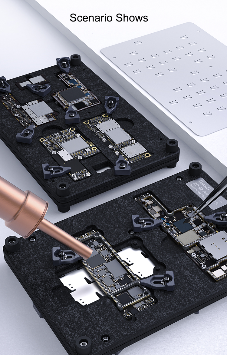 Qianli RD-02 Motherboard Desoldering Platform for iPhone X XS MAX 11 11PRO 11PRO MAX 6in1 Logic Board IC Chip BGA Repair Fixture