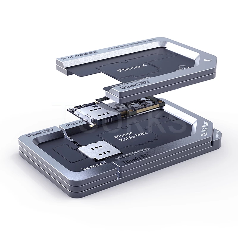 QIANLI ip-01 ip-02 BGA Metal Reballing Stencil Platform for iPhone X XS XS MAX 11 Pro Max Middle Frame Motherboard Soldering