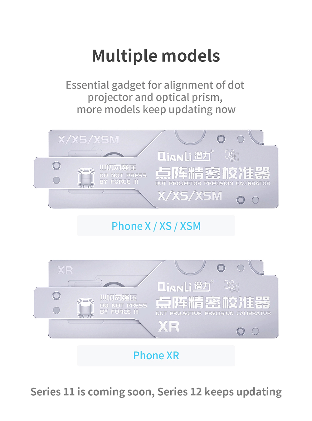 Qianli Dot Projector Precision Calibrator for iPhone 12 11pro X XS MAX XR Aluminium Alloy Face Lattice Precise Positioning Aid