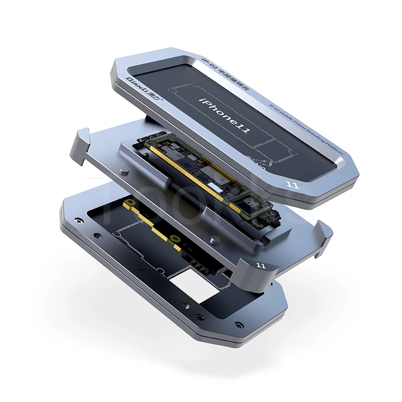 QIANLI ip-01 ip-02 BGA Metal Reballing Stencil Platform for iPhone X XS XS MAX 11 Pro Max Middle Frame Motherboard Soldering