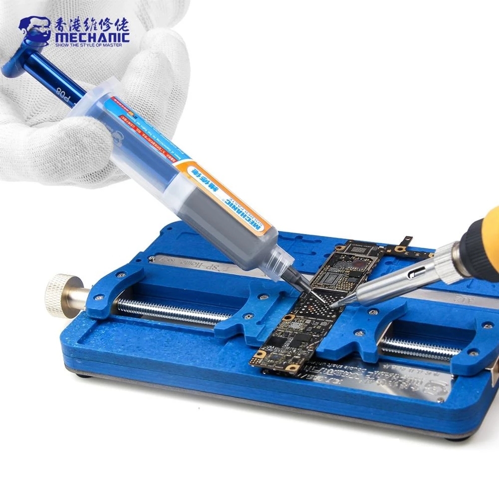 MECHANIC P08 Aluminum Alloy Tube Piston Solder Paste Flux Booster Manual Propulsion Tool Plunger Dispenser for Phone Repair