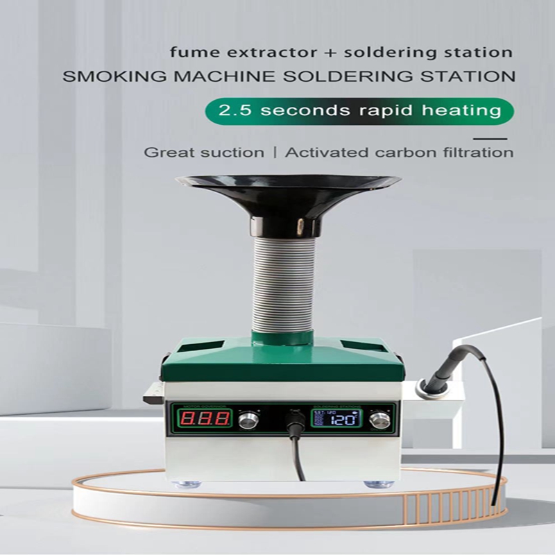 BST-212 2 in 1 Filtration Fume Extractor Smoke Absorber Electric Soldering iron Station For Mobile Phone pcb Welding Repair