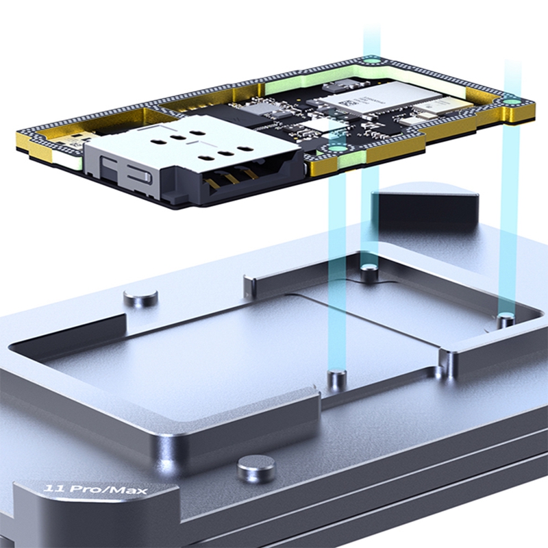Qianli Metal BGA Reballing Stencil Platform for IPhone X XS XS MAX 11 Pro Layer Frame Repair Net Fixture Motherboard Middle